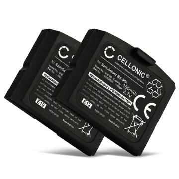 2x CELLONIC® Headphone Battery for Sennheiser Set 840 TV, RS 4200, RI 410, Set 830 TV, Set 840-S, Set 900, RR 840 BA300 BA 300 Battery Replacement 150mAh