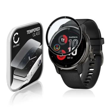 Displaybeschermglas Garmin Venu 2 Plus (3D Full Cover, 9H, 0,33mm, Full Glue) Tempered Glass