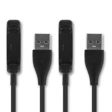 2x USB Kabel compatibel met FitBit Flex 2 - 0,20m Oplaadkabel Laad Snoer Datakabel zwart smartwatch