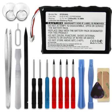 Bateria 616-0183, 616-0198, 616-0206, 616-0215 1200mAh - + Juego de herramientas , Batería gran capacidad para Apple iPod 4. Generation Photo - A1059 A1099