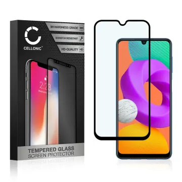 Screen Protector for Samsung Galaxy M22 (SM-M225) Phone Screen Cover - 3D Case-friendly 0,33mm Full Glue 9H Tempered Glass Smartphone Display Screen Guard Black