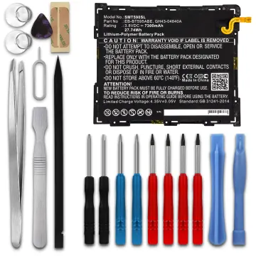 subtel® Replacement Tablet Battery for Samsung SM-T590 Galaxy Tab A 10.5 Wi-Fi, SM-T595 Galaxy Tab A 10.5 LTE + 17-Tool Tablet Repair Kit - EB-BT595ABE, GH43-04840A 7300mAh