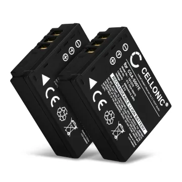 2x Batteria CGA-S007 CGR-S007 DMW-BCD10 per fotocamera Panasonic Lumix DMC-TZ5 DMC-TZ5 DMC-TZ3 DMC-TZ1 DMC-TZ4 DMC-TZ2 Affidabile ricambio da 900mAh, marca CELLONIC®