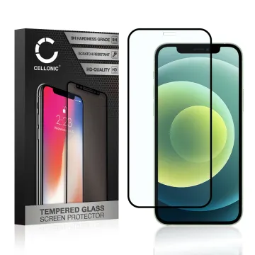 Screen Protector for Apple iPhone 12 / iPhone 12 Pro Phone Screen Cover - 3D Full Cover 0,33mm Full Glue 9H Tempered Glass Smartphone Display Screen Guard Black