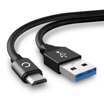 Cable USB para Samsung HMX-Q20 HMX-Q200 HMX-QF20 - Cable de Carga y Datos 2m 2A negro PVC