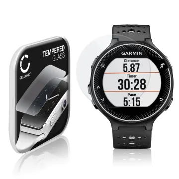 Vetrino protettivo 9H CELLONIC® per Garmin Forerunner 235, (2.5D Screen protector 0,30mm per smartwacht, braccialetto fitness Full Glue), colore Trasparente, pellicola salva-schermo di orologio smartwatch