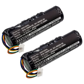 2x Batterij compatibel met Garmin Astro DC20, DC30, DC40, Dog Tracking - 010-10806-20 3400mAh vervangende accu reservebatterij extra energie