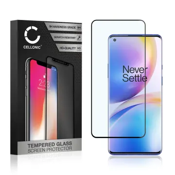 Screen Protector for OnePlus 8 Phone Screen Cover - 3D Full Cover 0,33mm Full Glue 9H Tempered Glass Smartphone Display Screen Guard Black