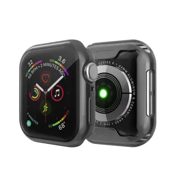 Hoesje voor Apple Watch SE / 6 / 5 / 4 - 40mm - TPU, Transparent / zwart Tasje Zakje Hoesje