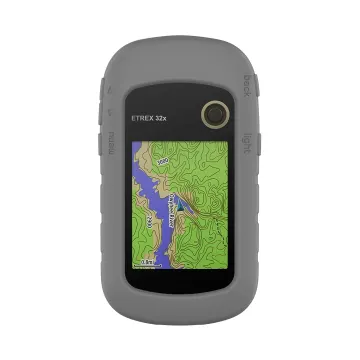 subtel® Funda Garmin eTrex 10 eTrex 20 eTrex 20x eTrex 22x eTrex 30 eTrex 30x eTrex 32x, Funda de Silicone para dispositivos GPS bicicleta - Funda protectora en gris Back Cover Bumper Case Shockproof