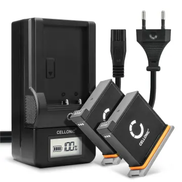 2x Battery for DJI Osmo Action 1 (CP.OS.00000020.01) AB1, P01, PT1 (1220mAh, 3.85V) + Charger from CELLONIC