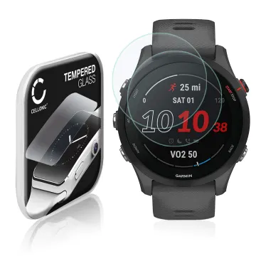 2x Vetrino protettivo 9H CELLONIC® per Suunto 7 / Forerunner 255, (2.5D Screen protector 0,30mm per smartwacht, braccialetto fitness Full Glue), colore Trasparente, pellicola salva-schermo di orologio smartwatch