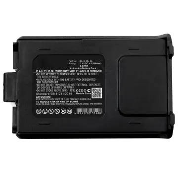 Batterij voor Baofeng BF-F8 Plus BF-F8HP BF-F9 BF-F9 V2 plus RD-5R TYT F8 TYT F9 UV-5A UV-5B UV-5C UV-5E UV-5R UV-5R Plus UV-5RA UV-5RE UV-5RHP UV-5RL UV-5RTP - BL-5, BL-5L (1200mAh) vervangende accu