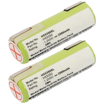 2x Batterij voor Braun 1509, 3020, 5414, 5424, 5515, 6520, 6550, 7570, 8595, 8995 (Ø17mm) - 233.8008860 (2500mAh) vervangende accu