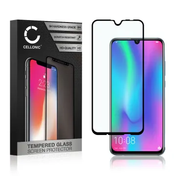 Screen Protector for Honor 10 Lite Phone Screen Cover - 3D Case-friendly 0,33mm Full Glue 9H Tempered Glass Smartphone Display Screen Guard Black