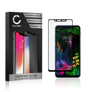 Screen Protector for LG G8s ThinQ Phone Screen Cover - 3D Case-friendly 0,33mm Full Glue 9H Tempered Glass Smartphone Display Screen Guard Black