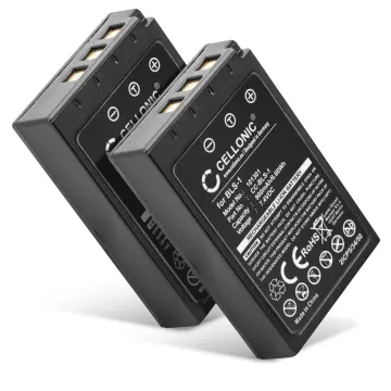 2x BLS-1 accu voor Olympus E-420 E-450 E-410 E-400 E-420 E-620 E-600 Pen E-P3 E-PL1 E-P1 E-P2 - 900mAh BLS-1 vervangende accu voor camera