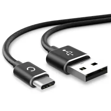 Camera USB Cable for JVC GZ-RY980 1m Fast Charging Data Cable for Camera 3A Charger Lead Nylon - Black