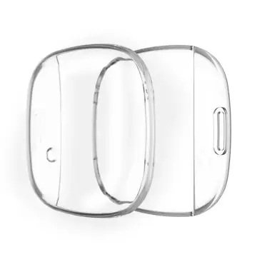 Suojakotelo näytönsuojalla FitBit Versa 3 / Sense älykellolle - Läpinäkyvä TPU, 2in1 kotelo