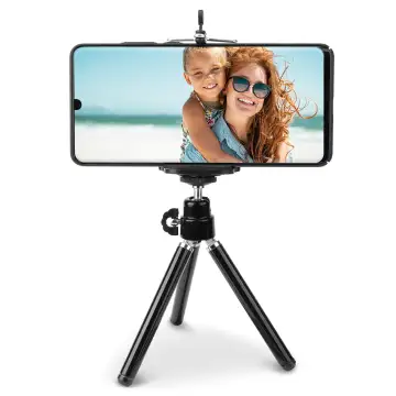 Treppiede per smartphone e fotocamere (attacco da ¼ di pollice), con supporto universale (5/8 cm) | Piccolo treppiede portatile da viaggio leggerissimo e compatto