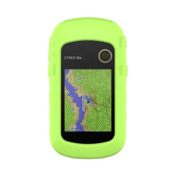 Protezione subtel® silicone compatibile con Garmin eTrex 10 eTrex 20 eTrex 20x eTrex 22x eTrex 30 eTrex 30x eTrex 32x Custodia cover in Silicone assorbi-urti, case per navigatore su bici, bumper verde