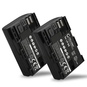 2x Battery for Canon 70D, 80D, 7D, 60D, 6D, 5D Mark II, 5D Mark III, 5D Mark IV, LP-E6N 2000mAh from CELLONIC