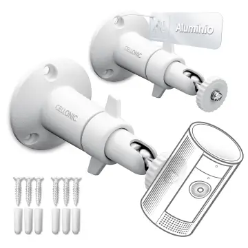 2x Ssoporte para cámara de seguridad exterior o sensores de movimiento - Soporte con rosca de 1/4" para cámaras de videovigilancia Arlo, Ring, Blink, Eufy, Reolink, Wyze, Zumimall, Security camera mount for indoor outdoor