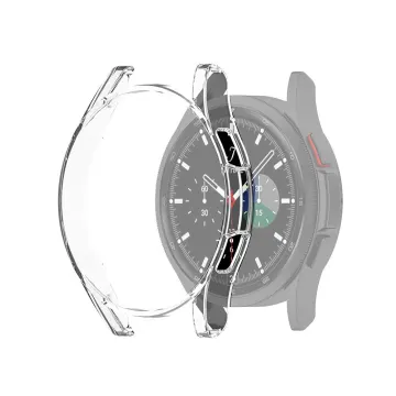 Protezione subtel in Plastica indurita per Samsung Galaxy Watch 4 Classic (42mm) custodia assorbi-urti per smartwatch, Trasparente, cover protettiva di bordi, ghiera, lunette e anse
