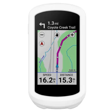 Protezione subtel® silicone compatibile con Garmin Edge Explore 2 Custodia cover in Silicone assorbi-urti, case per navigatore su bici, bumper bianco