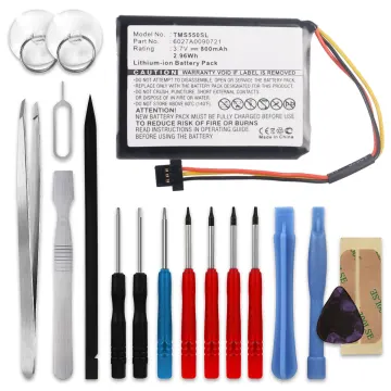 subtel® GPS Battery for TomTom Start 55 / 52 / 50 / 45 / 1EF0.017.03 / 1ET0.052.09 / 4EF00 / 4EF0.017.00 + 17pc GPS Tool Kit 6027A0090721 800mAh SatNav Sat Nav Battery Replacement