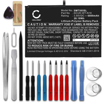 CELLONIC® Replacement Tablet Battery for Samsung Galaxy Tab A7 (SM-T500 / SM-T505) + 17-Tool Tablet Repair Kit - SCUD-WT-N19 6800mAh