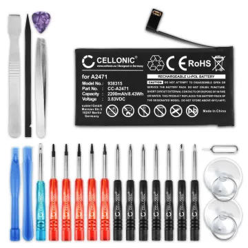 CELLONIC® Phone Battery Replacement for Apple iPhone 12 Mini + 17-Tool Phone Repair Kit - A2471 2200mAh