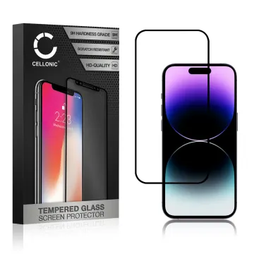 Screen Protector for Apple iPhone 14 Pro Phone Screen Cover - 3D Case-friendly 0,33mm Full Glue 9H Tempered Glass Smartphone Display Screen Guard Black