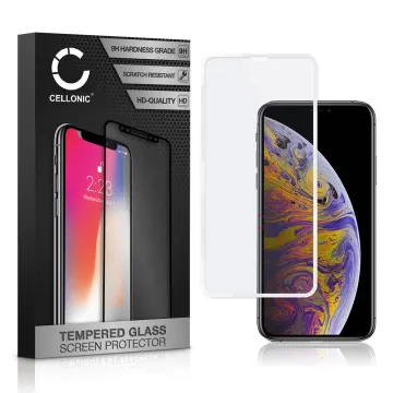 Vervangende screenprotector compatibel met iPhone XS Max smartphone (3D Full Cover, 9H, 0,33mm, Full Glue)