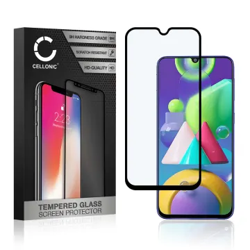 Panssarilasi puhelimeen Samsung Galaxy A30 / A30s / A50 / M21 / M30s / M31 - 3D Case-friendly, 9H, 0,33mm, Full Glue, Musta, CELLONIC