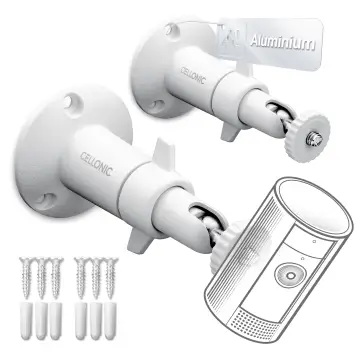 2x Camera Bracket Mount for Arlo, Ring, Blink, Eufy, Reolink, Wyze, Zumimall 1/4" Inch Thread 360° Swivel Ring Camera Mounting Bracket CCTV Security Spotlight Cam Mount - Indoor & Outdoor