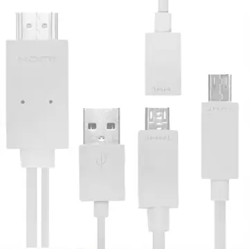 MHL-adapter micro-USB naar HDMI Kabel voor smartphone en tablet + 11-pins adapter