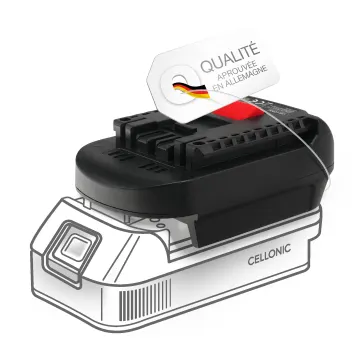 Adaptateur batterie DeWalt 18V-20V ou Milwaukee 18V vers Bosch 18V - Convertisseur batterie pour outils Bosch de CELLONIC