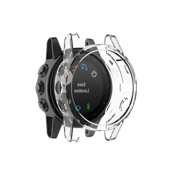 Protezione subtel in TPU per Garmin Fenix 5S Plus custodia assorbi-urti per smartwatch, Trasparente, cover protettiva di bordi, ghiera, lunette e anse