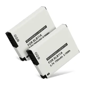 2x Akku kameraan Samsung WB100 WB5000 WB550 WB600 WB2000 EX1 PL50 PL55 PL65 L200 L100 ES60 ES55 ST1000 TL240 CL5 - EA-SLB11A SLB-11A (750mAh, 3.7V) tuotemerkiltä CELLONIC