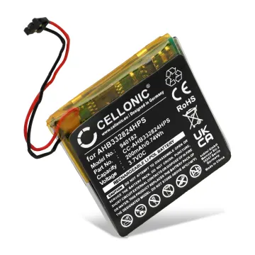 Battery for TomTom Golfer 2, Runner 3, Runner 2, Runner 1, Spark Cardio Music GPS, Adventurer, TomTom 1S1P-PP332727AE 200mAh from CELLONIC