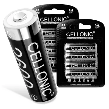 CELLONIC® 1.2v Rechargeable AA Batteries NiMH 2600mAh Battery Type R6 AA Batteries Long Life High Capacity Replacement Backup Spare Mignon Batteries Pack of 8