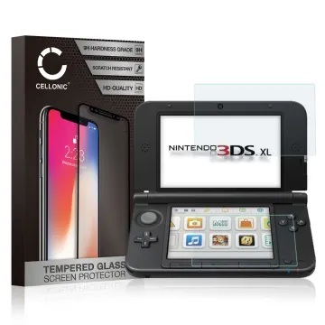 2x Screenprotector compatibel met Nintendo 3DS XL console display (2.5D, 9H, 0,33mm, Full Glue)