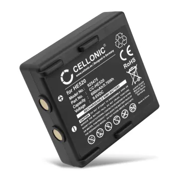 Batteria sostitutiva HE520, HT-02, FBH900, 68300530 per telecomando/radiocomando Hetronic Nova, Ergo, FBH300 Affidabile ricambio da 600mAh celle dalla lunga durata di vita utile