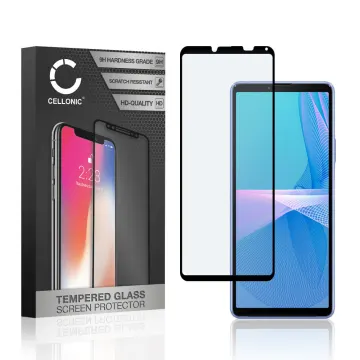 Screen Protector for Sony Xperia 10 III Phone Screen Cover - 3D Full Cover 0,33mm Full Glue 9H Tempered Glass Smartphone Display Screen Guard Black