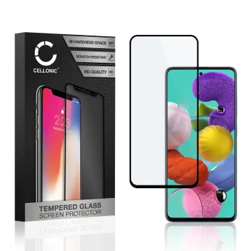 Vetro temperato CELLONIC® per Samsung Galaxy A51 (SM-A515), screen protector (3D Full Cover 9H 0,33mm Full Glue) nero Pellicola salva schermo per telefono cellulare smartphone