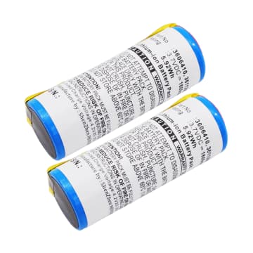 2x Batterij compatibel met Braun 720 / 760 / 790 / 760cc / 790cc / 799cc / 5671 / 5675 / 9565 / 9585 / 9795 / Philips Norelco 9195XL (Ø18mm) - 15038 1600mAh vervangende accu reservebatterij extra energie