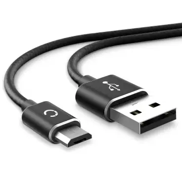 Cavo USB 2.0 con connettore Micro USB per telefono TechniSat TECHNIPHONE 5 / ISI 4, 3, 2 filo di 1m cavetto dati & ricarica 2.4A in Nylon nero argento per cellulare