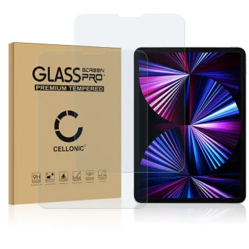 2x Protector de pantalla tablet Apple iPad Pro 11 (2018,2020,2021,2022) de CELLONIC® - (Calidad HD / 3D Case-friendly / 0,33mm / 9H), Tablet Screen protector, Tempered glass, Cristal templado