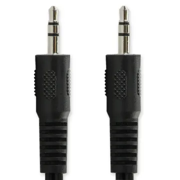 Cable adaptador de jack 3.5 mm a 3.5 mm jack largo (1,5m) - Adaptador de audio (AUX-IN / Line-IN) Cable estéreo negro para altavoces bluetooth, sistema de sonido o radio de coche